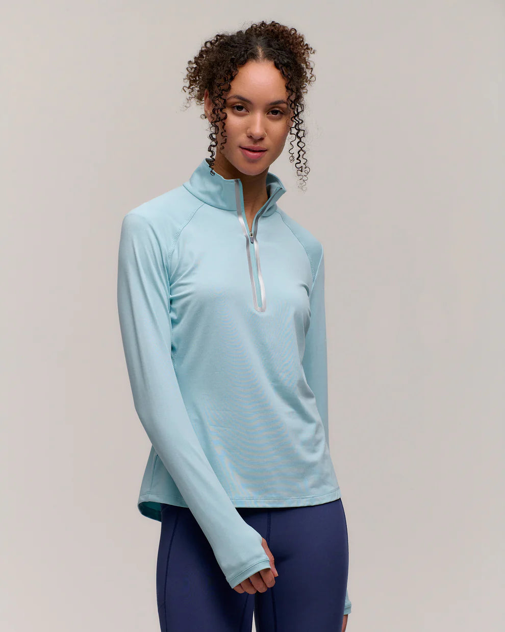 Zero Restriction Lea Zip Mock