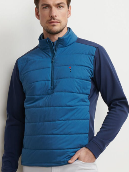 Dormie Flag Peter Millar Weld Hybrid 1/2 Zip