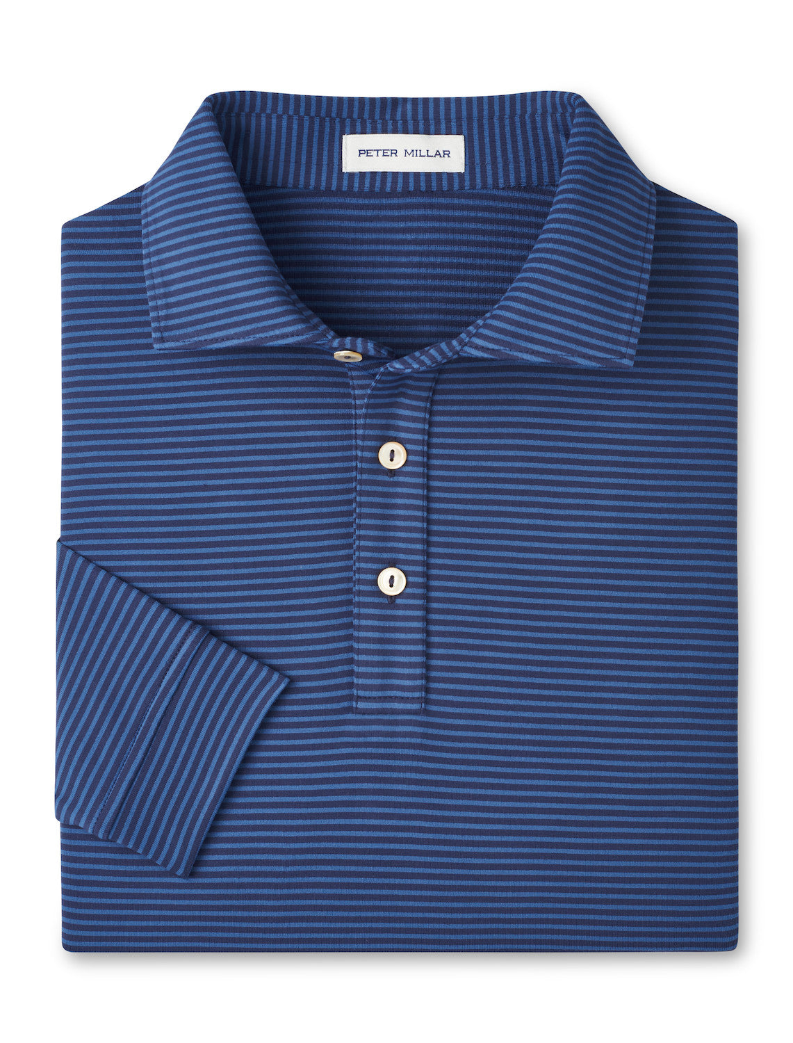 Peter Millar Lyons Performance Jersey Long-Sleeve Polo - Edwin