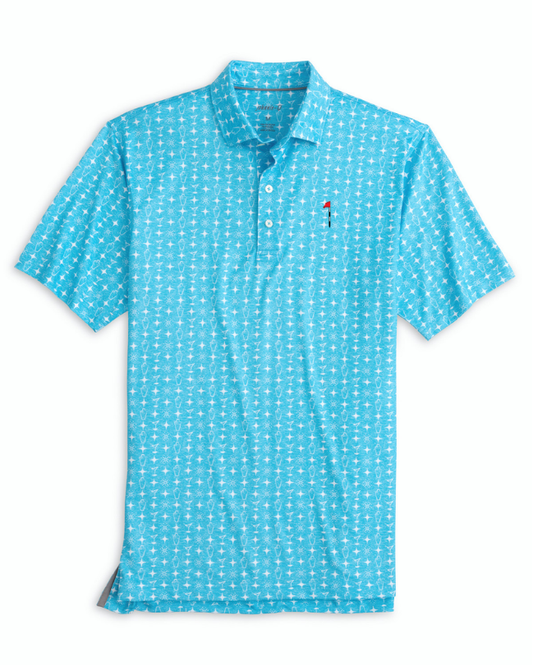 Dormie Flag Johnnie-O Shaker Performance Jersey Polo