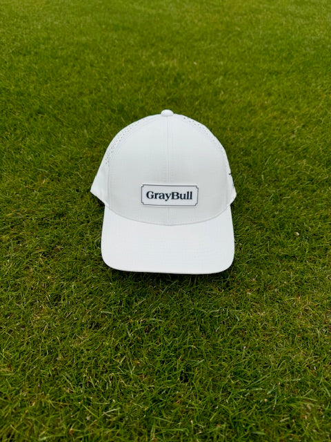 GrayBull Branded Bills White Performance Hat