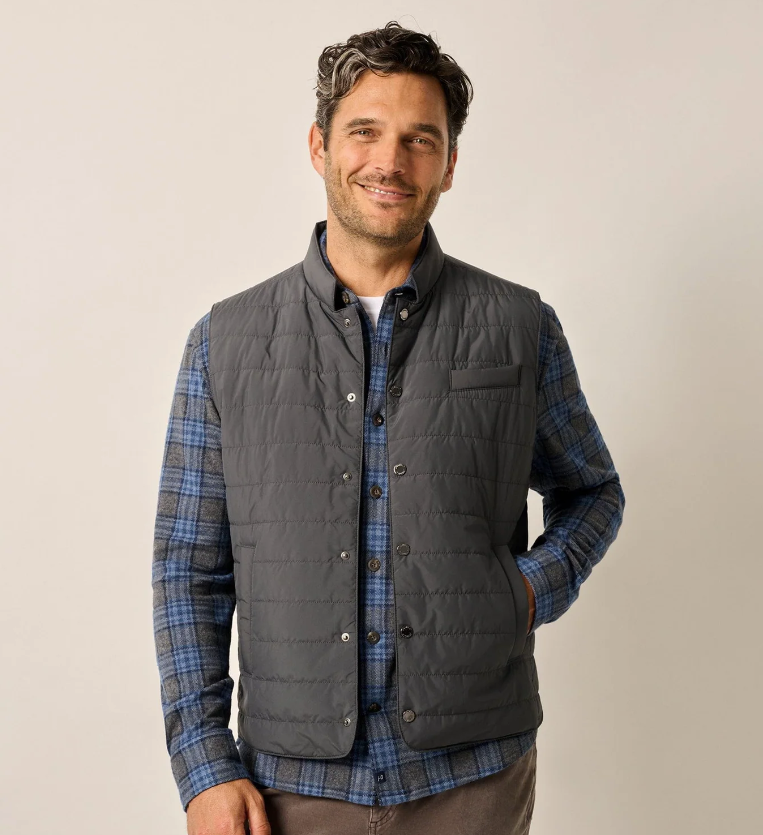 ArborLinks Johnnie-O Apo Quilted Button Up Vest