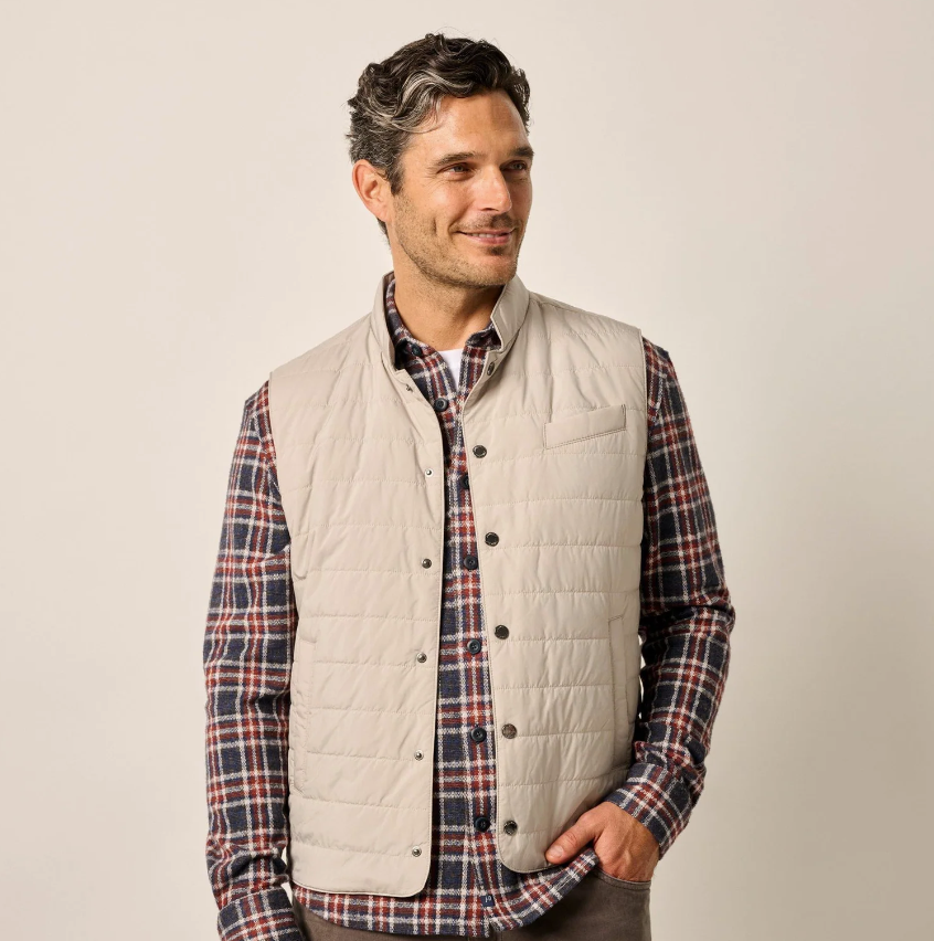 ArborLinks Johnnie-O Apo Quilted Button Up Vest