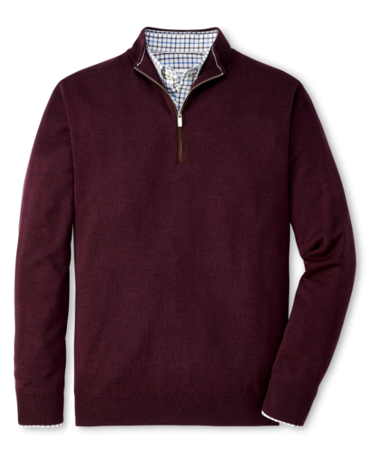 ArborLinks Peter Millar Autumn Crest Suede Trim 1/4 Zip