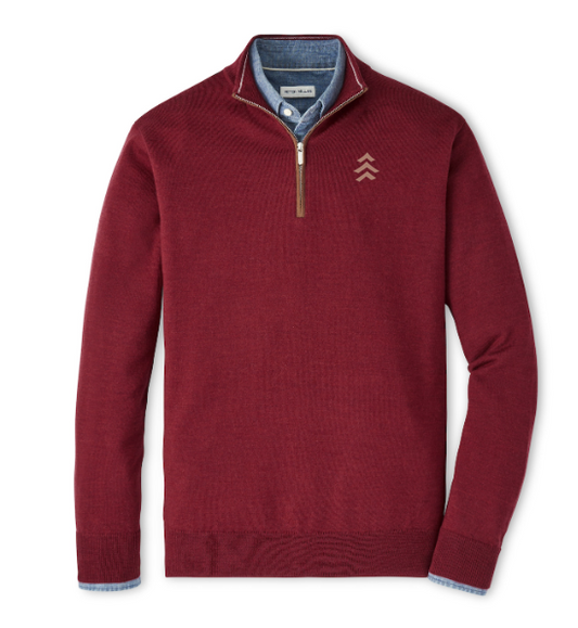 ArborLinks Peter Millar Autumn Crest Suede Trim 1/4 Zip