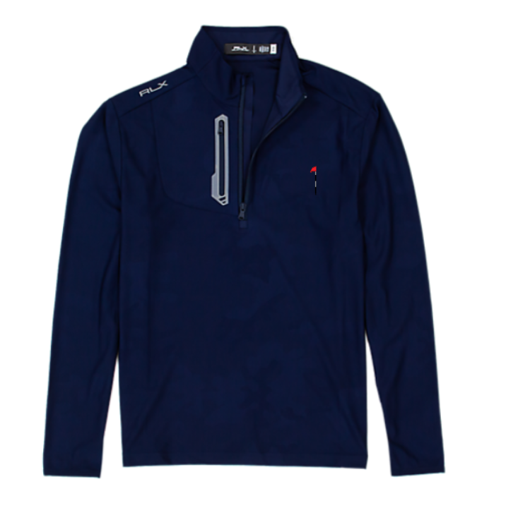 Hidden Creek RLX Knit Jacquard 1/2 Zip Navy