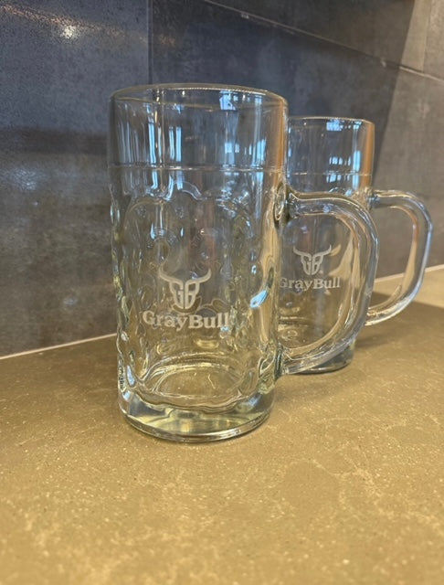 GrayBull Sterling Beer Mug Set of Two