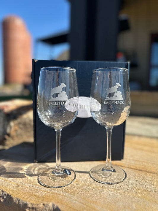 Sterling Cut Glass Wine Glass Set