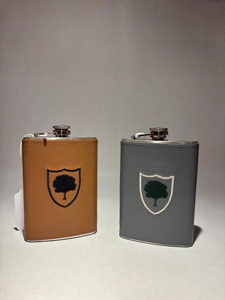 Hidden Creek Winston Leather Wrapped Flask Tan