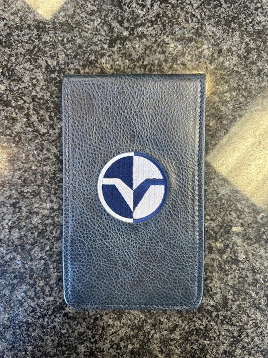 Victoria National Leather Embroidered Yardage Book Holder