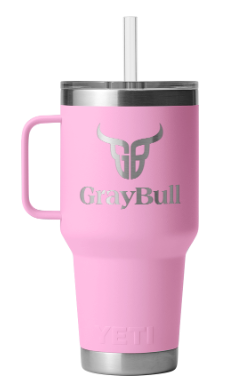 GrayBull YETI 35 oz Mug with Straw