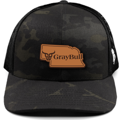 GrayBull Branded Bills Curved Trucker Hat
