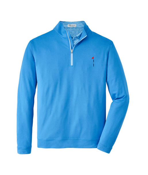 Hidden Creek Peter Millar Perth 1/4 Zip Blue Poppy